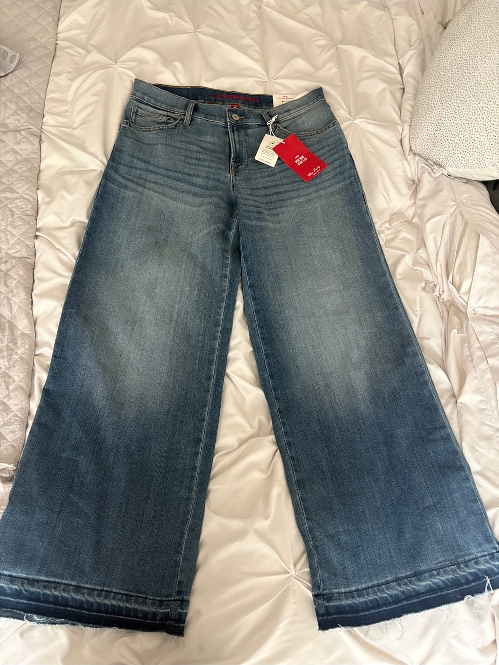 Lucky Brand Women's Wide-Leg Jeans in Medium Blue Wash size 8/29